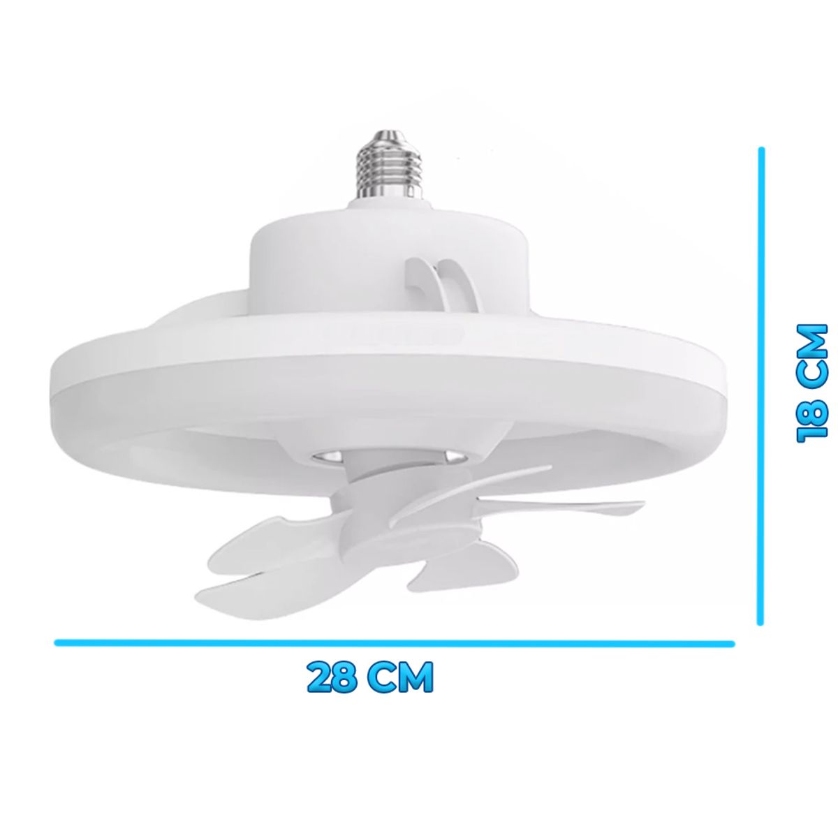 Ventilador Oscilante De Techo Con Luz Led Tres Tonos Y Control Remoto