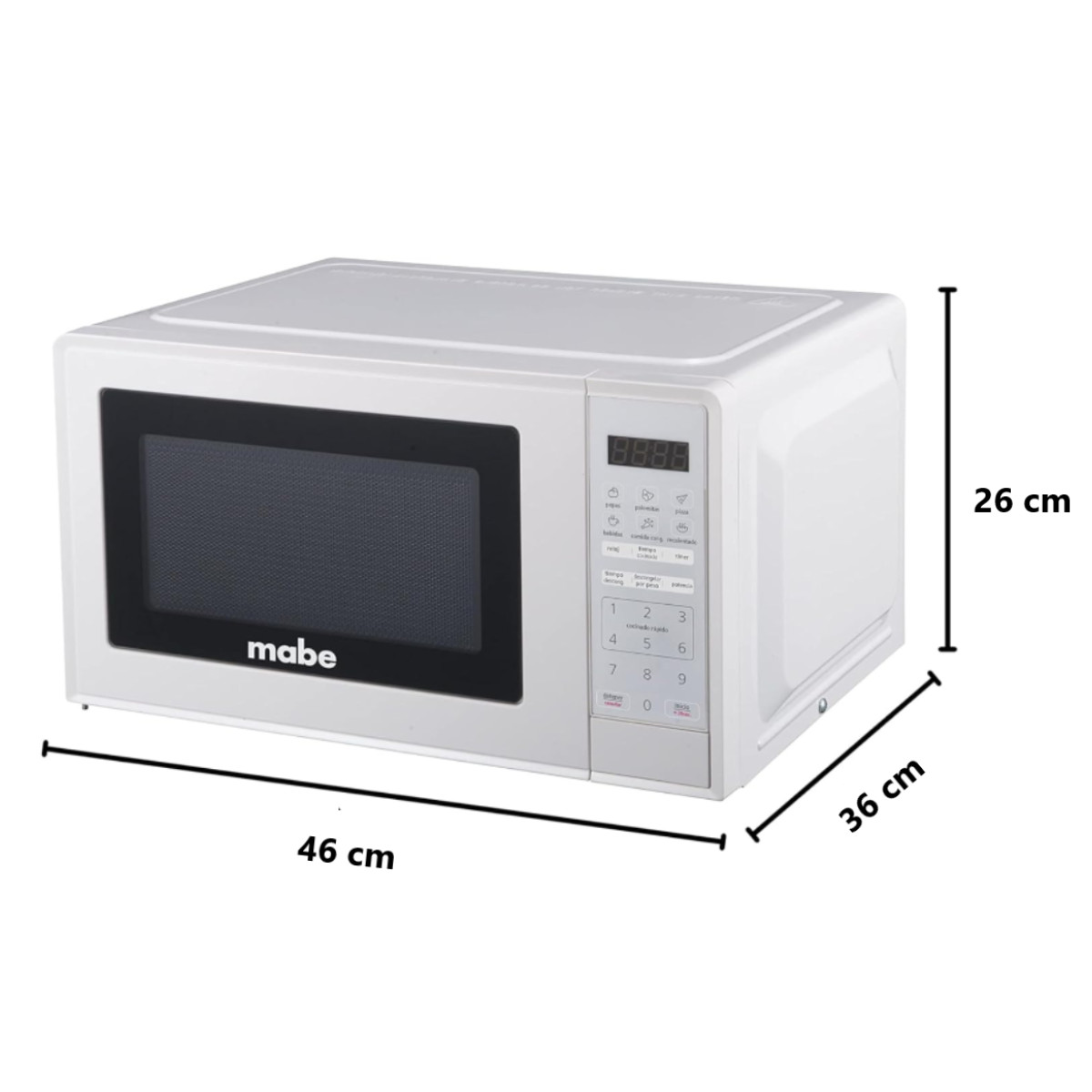 Horno de Microondas Mabe 0.7 Pies Cúbicos Blanco HMM07BB