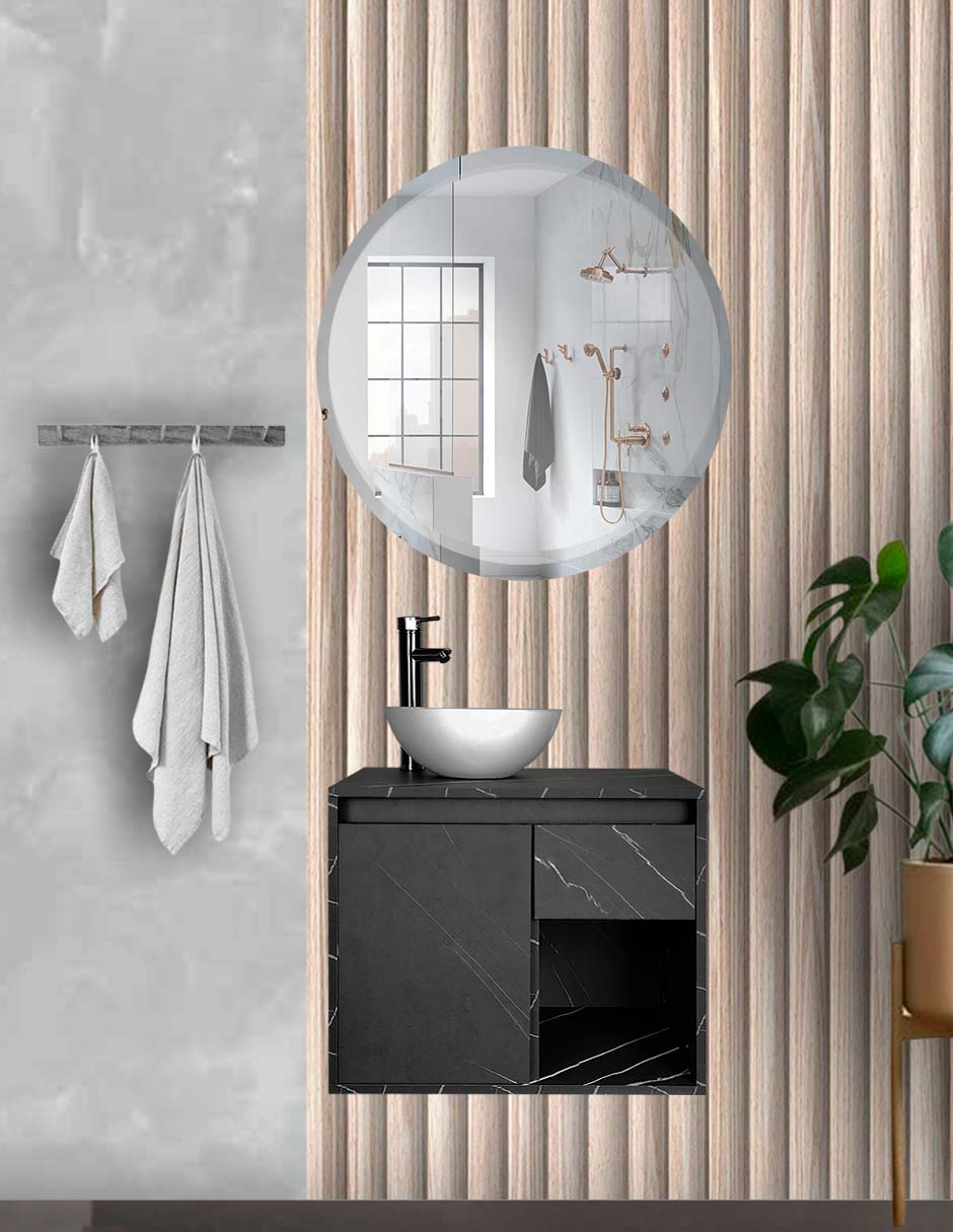 Gabinete De Baño Con Lavabo CLAIRE Con Ovalin Minimalista