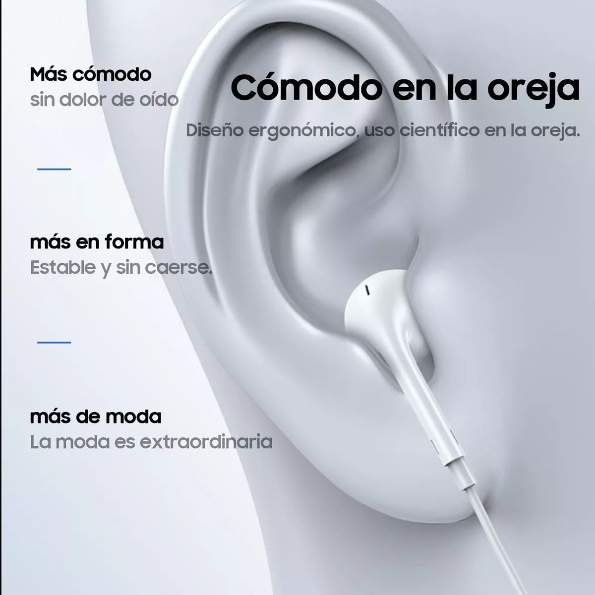 Audífonos Manos Libres USB Tipo C con Control de Volumen 