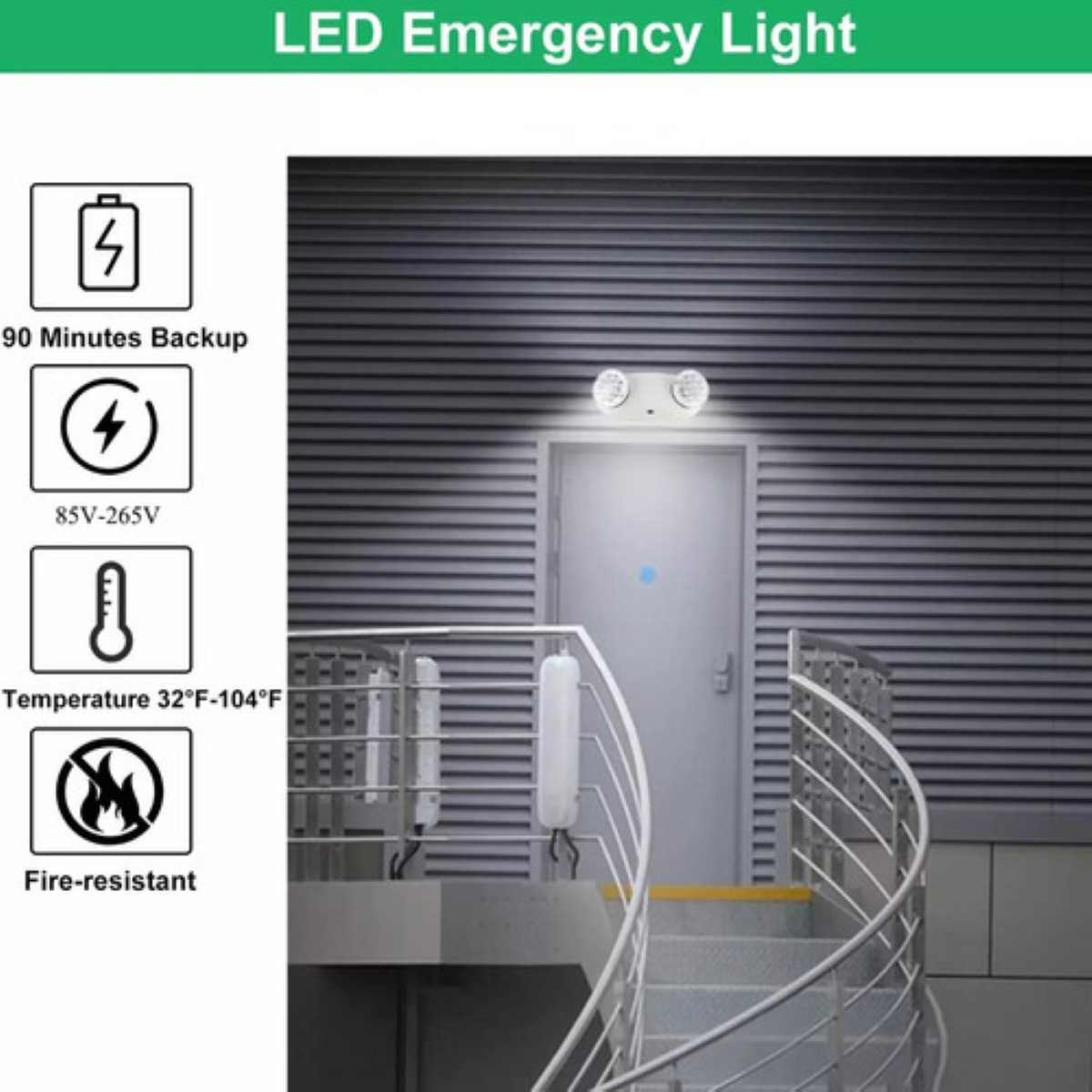 Lámparas Recargables, Lámpara De Emergencia Led Automática BLANCO