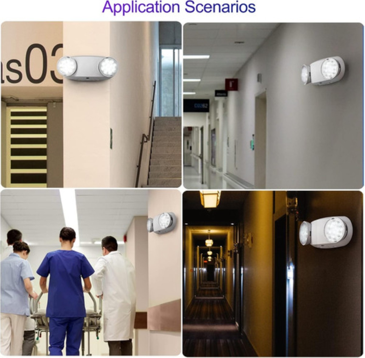 Lámparas Recargables, Lámpara De Emergencia Led Automática BLANCO
