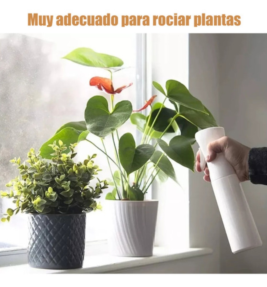 Botella Spray Atomizador De Alta Presión Peluquería 2 Pack BLANCO NEGRO