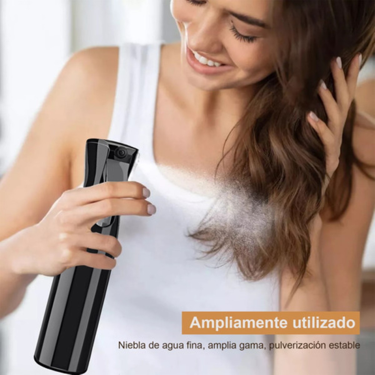Botella Spray Atomizador De Alta Presión Peluquería 2 Pack BLANCO NEGRO