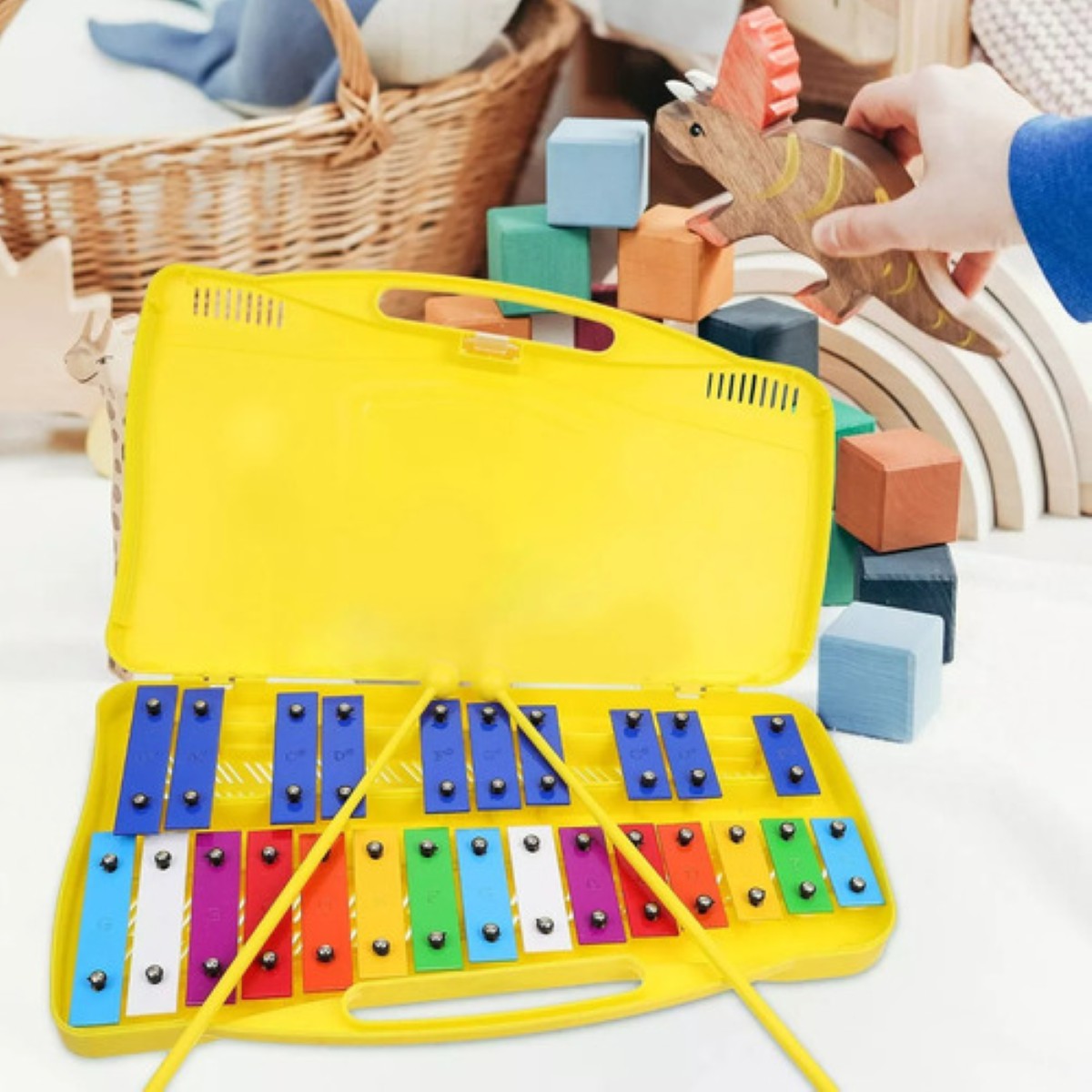 Xilofono De 25 Instrumentos De Percusion Juguete AMARILLO
