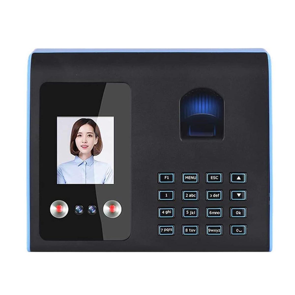 Reloj Checador Huella Digital Reconocimiento Facial Negro