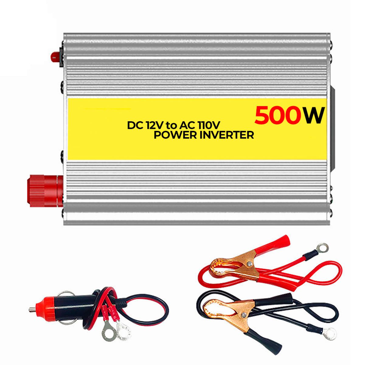 Inversor De Corriente Automotriz de 12v a 110V 500W Amplia Compatibilidad