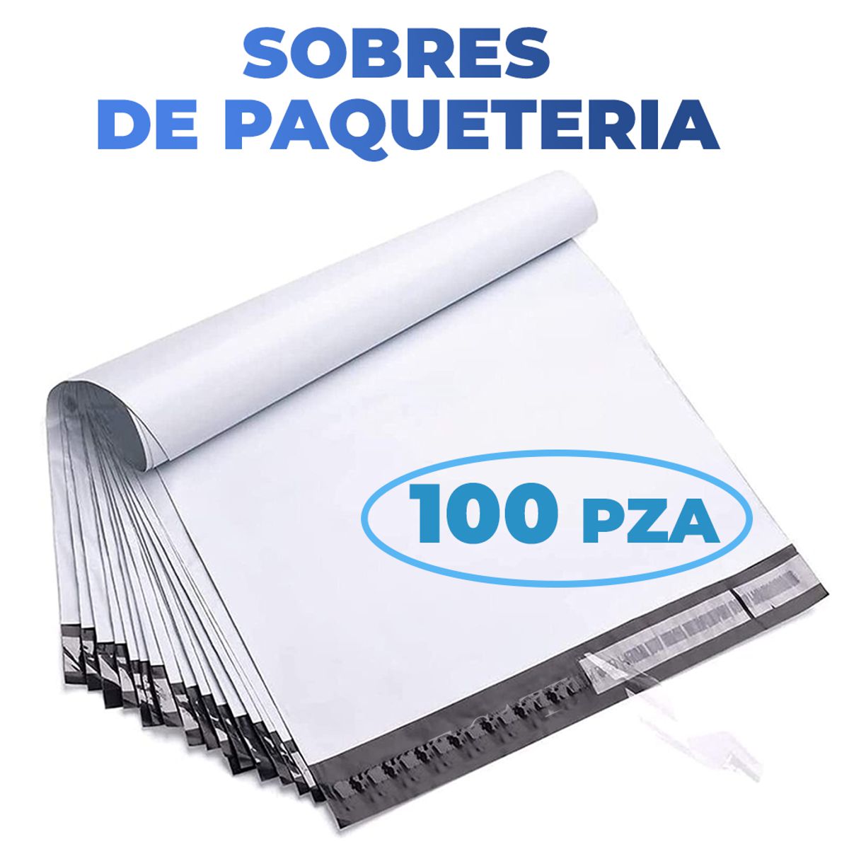 Paquete de 100pzs de Bolsas Sobre  para Envíos de Paquetería de 25 x 35 cm