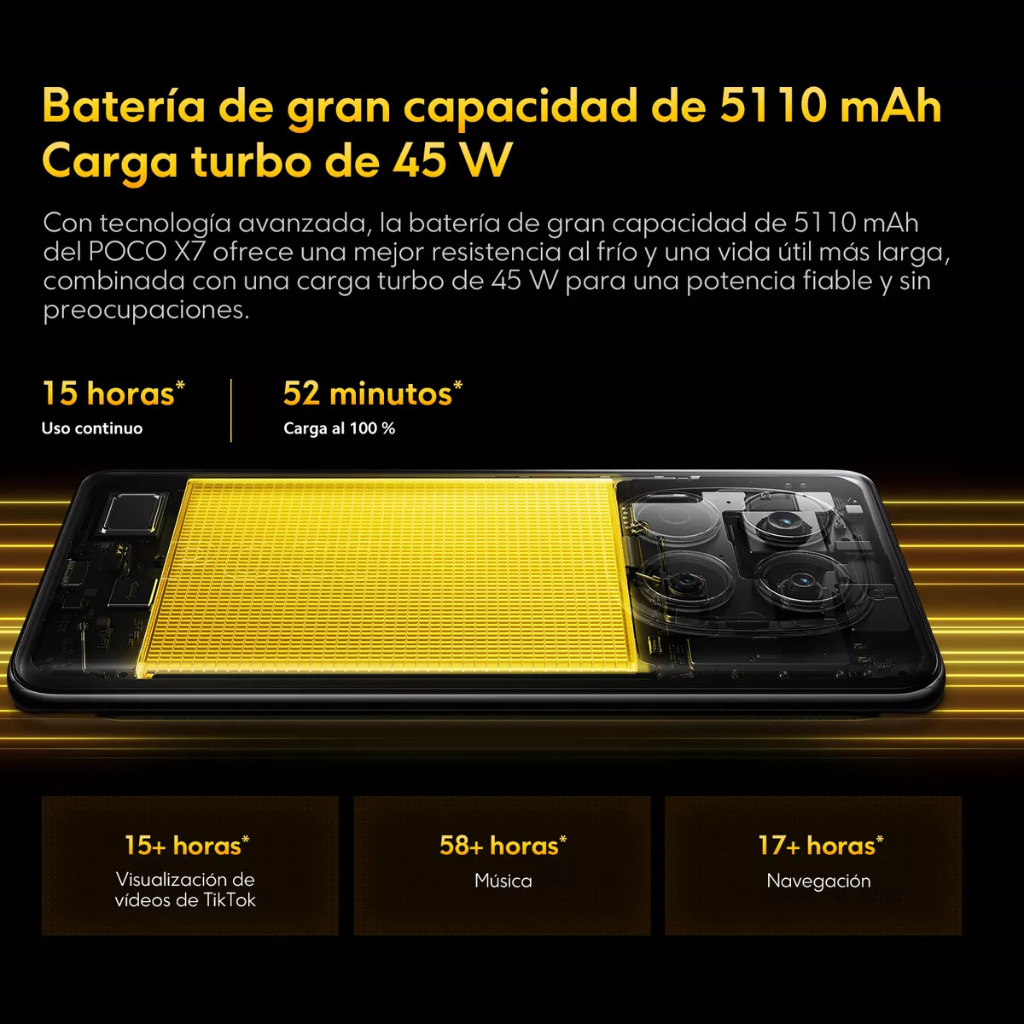 Xiaomi POCO X7 512GB/12GB RAM, 5G, Resistente al agua. Negro