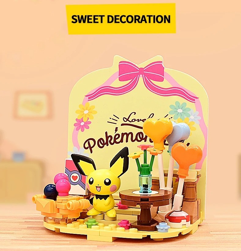 Figura Colección Armable Poke Sweet Decoration Pichu Kawaii Set Regalo