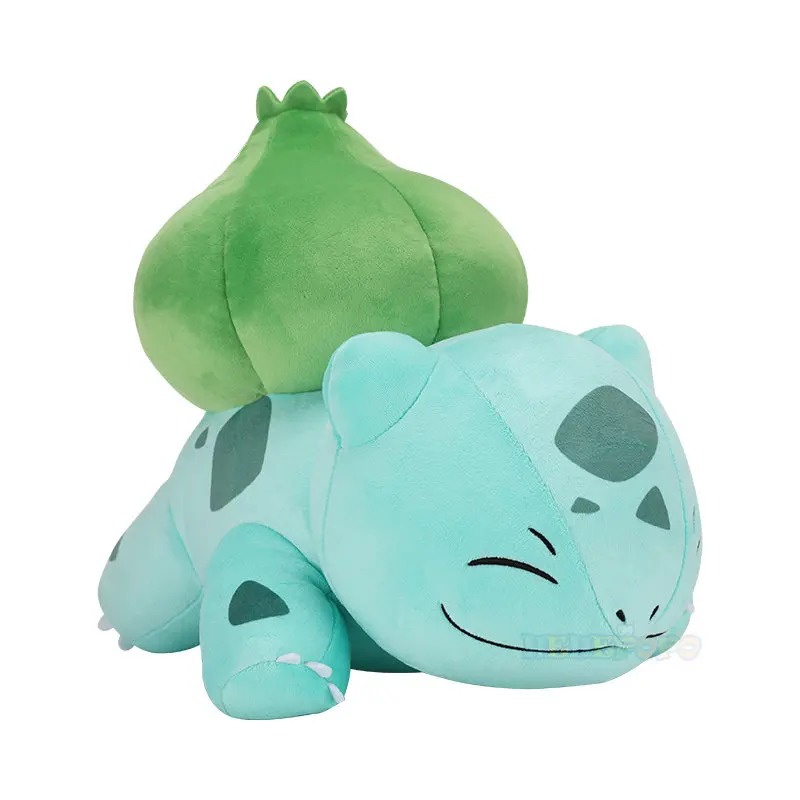 Peluche Anime 33cm Poke Bulbasaur Acostado Regalo Suave Felpa Juguetes Niños