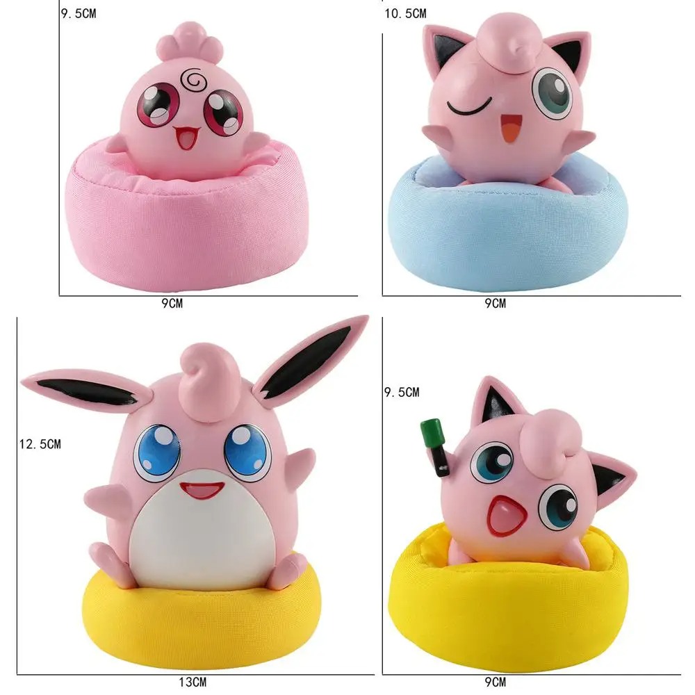 4 Figuras Colección Anime Poke Jigglypuff Evoluciones Regalo