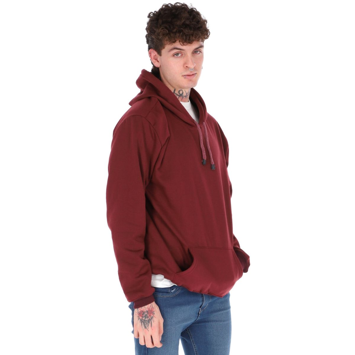 Sudadera Con Capucha Color Vino Para Hombre CHB Chili Beans Clothing Co.