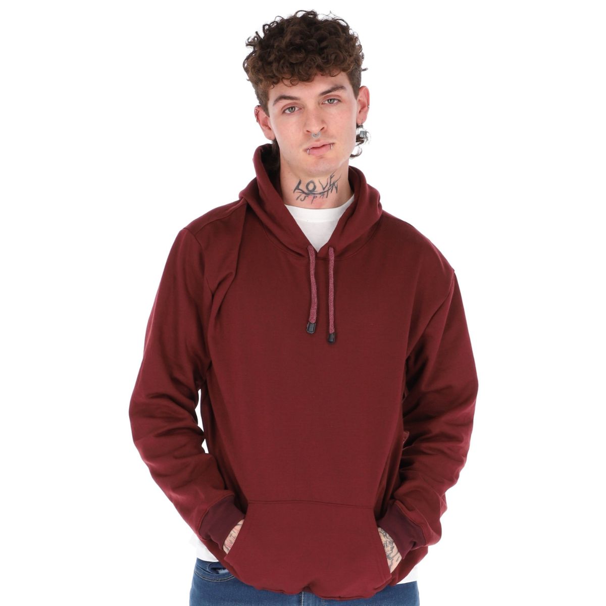 Sudadera Con Capucha Color Vino Para Hombre CHB Chili Beans Clothing Co.