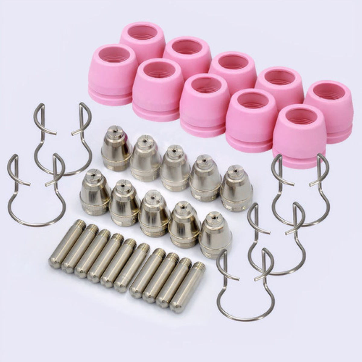35pcs Antorcha De Cortador Por Plasma Ag60 Sg55, Consumible ROSA PLATA 