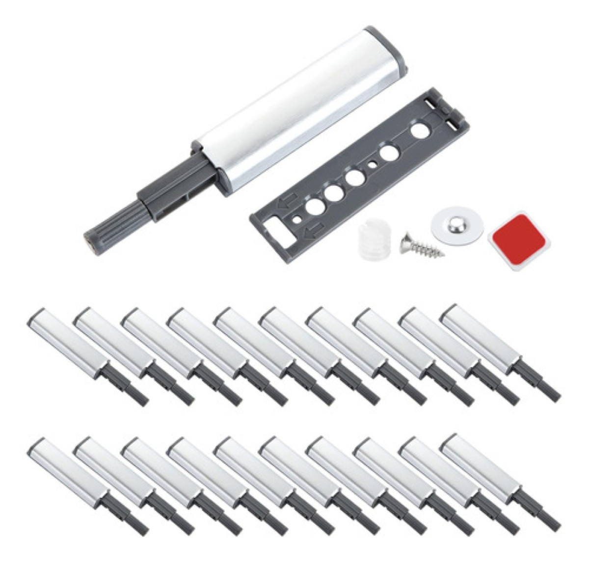 30pcs Herrajes De Cajones Push Open Para Puerta Gabinete blanco plata