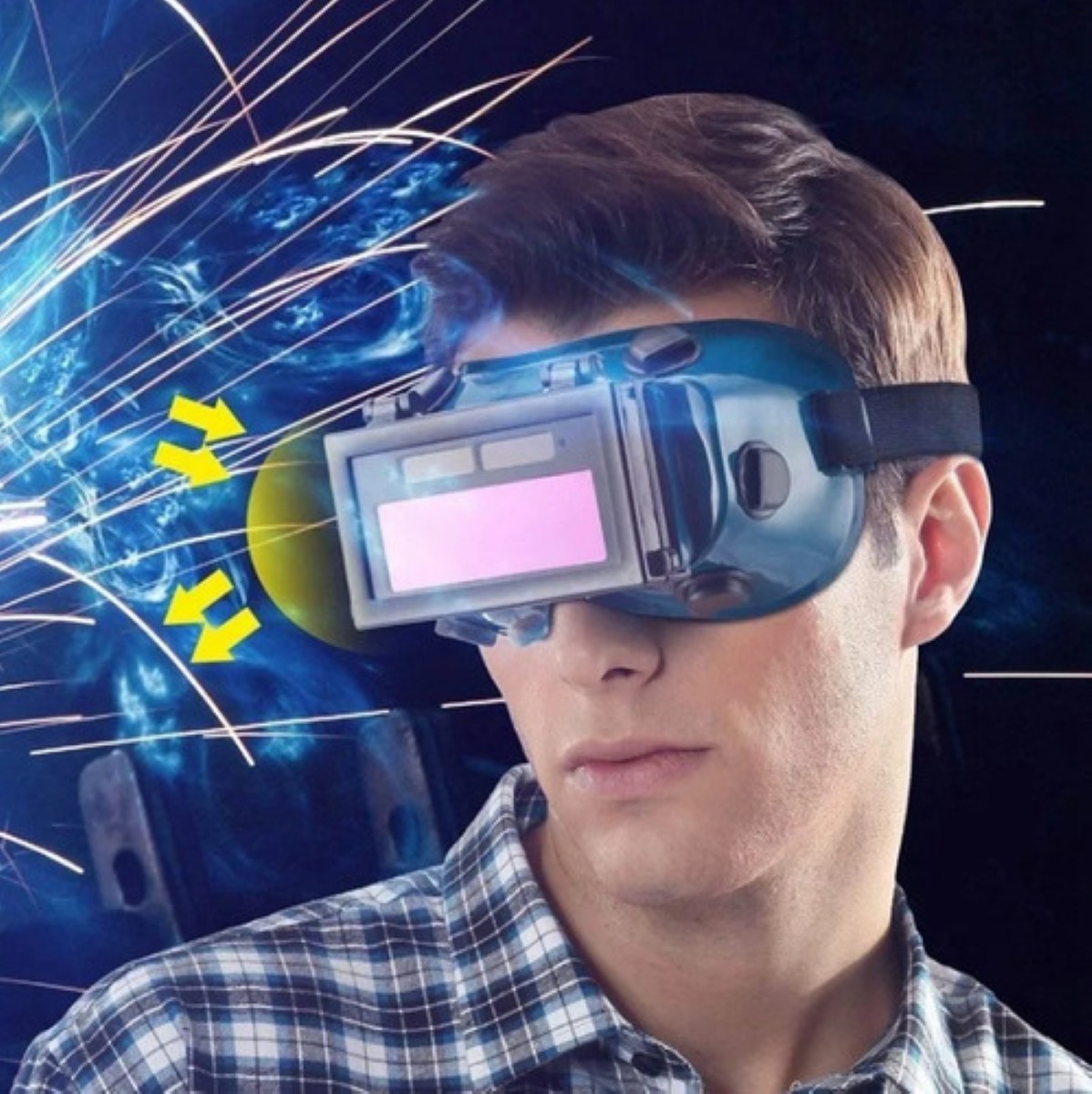 Lentes Para Soldar Con Oscurecimiento Automático/gafas azul 