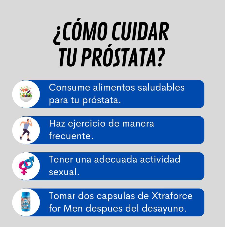 Vigorizante masculino, Próstata Sana, Xtraforce 100% Garantizado  Frasco 180 Cápsulas