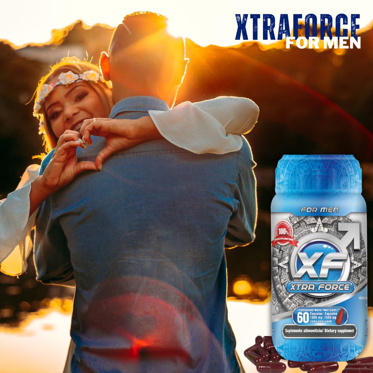 Vigorizante masculino, Próstata Sana, Xtraforce 100% Garantizado  Frasco 180 Cápsulas