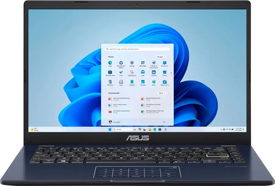 Laptop Asus E410K Pantalla 14 Pulgadas FHD 60 Hz 4 Gb Ram 64 Gb Ssd Procesador Intel Celeron N6000 Windows 11 Color Negro