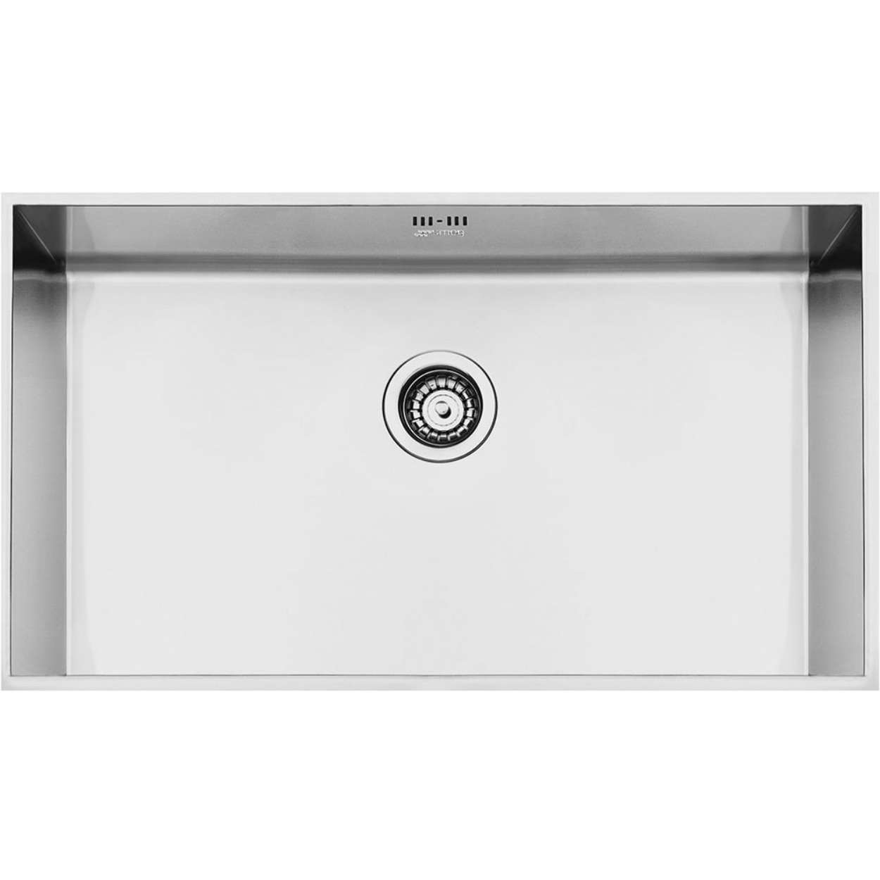Tarja Sencilla Submontar Smeg VSTQ72-2 de 72 Cm en Acero Inox Cepillado