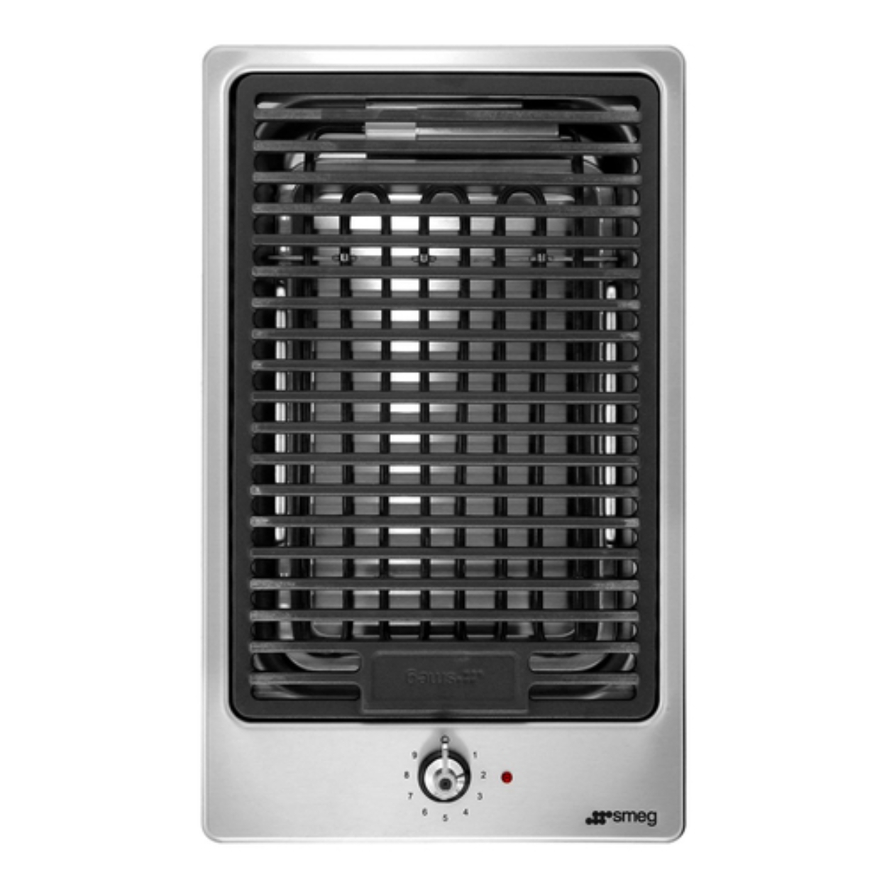 Parrilla Eléctrica Empotre Smeg PGF30B de 30 cm y 2 Quemadores Acero Inox