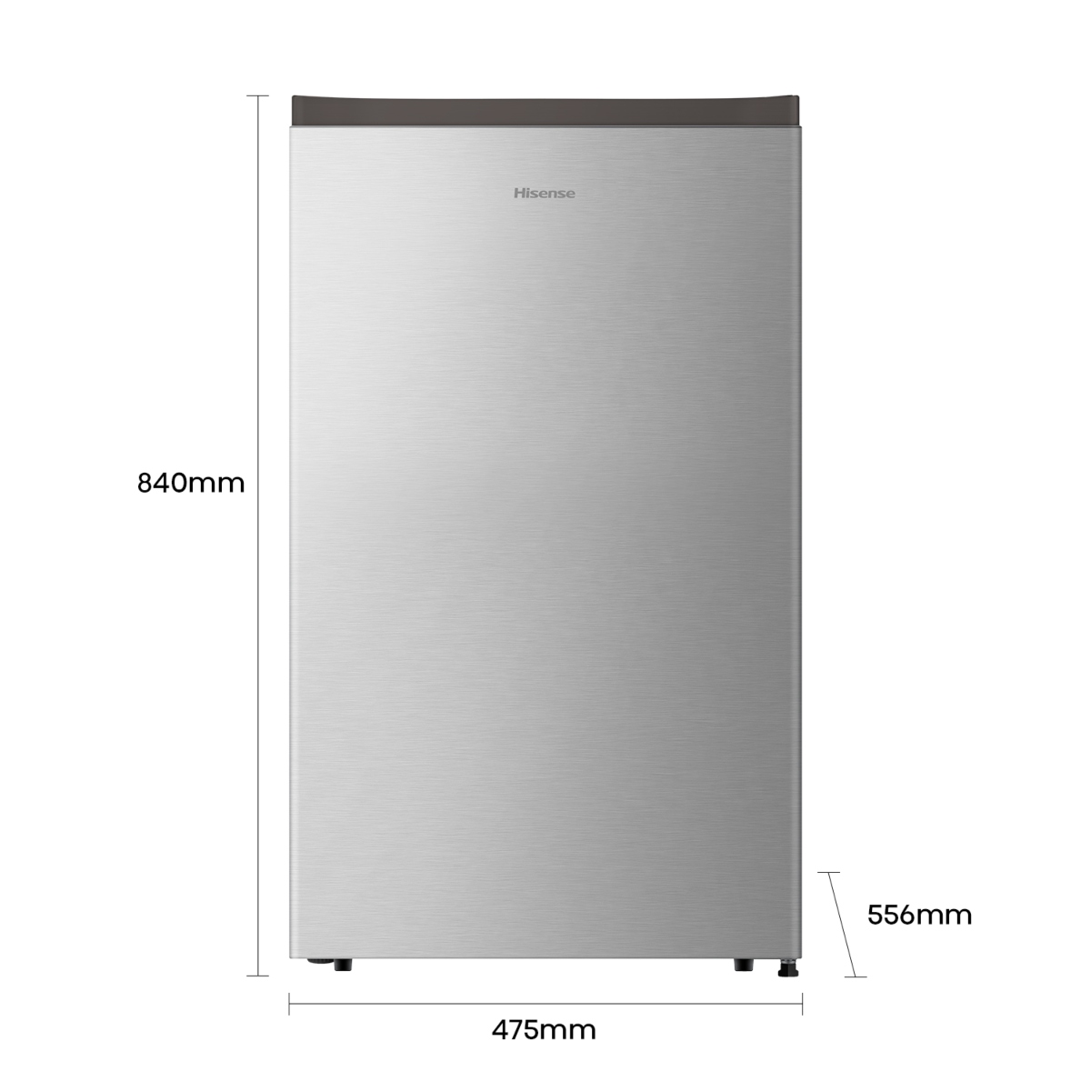 Frigobar Hisense RR43D6ACX1 4.3 Pies / 125 Litros, Manija Oculta Plata ALBY25*