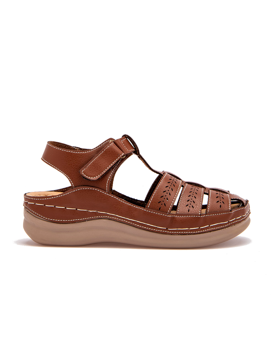 sandalia gladiador mujer color cafe