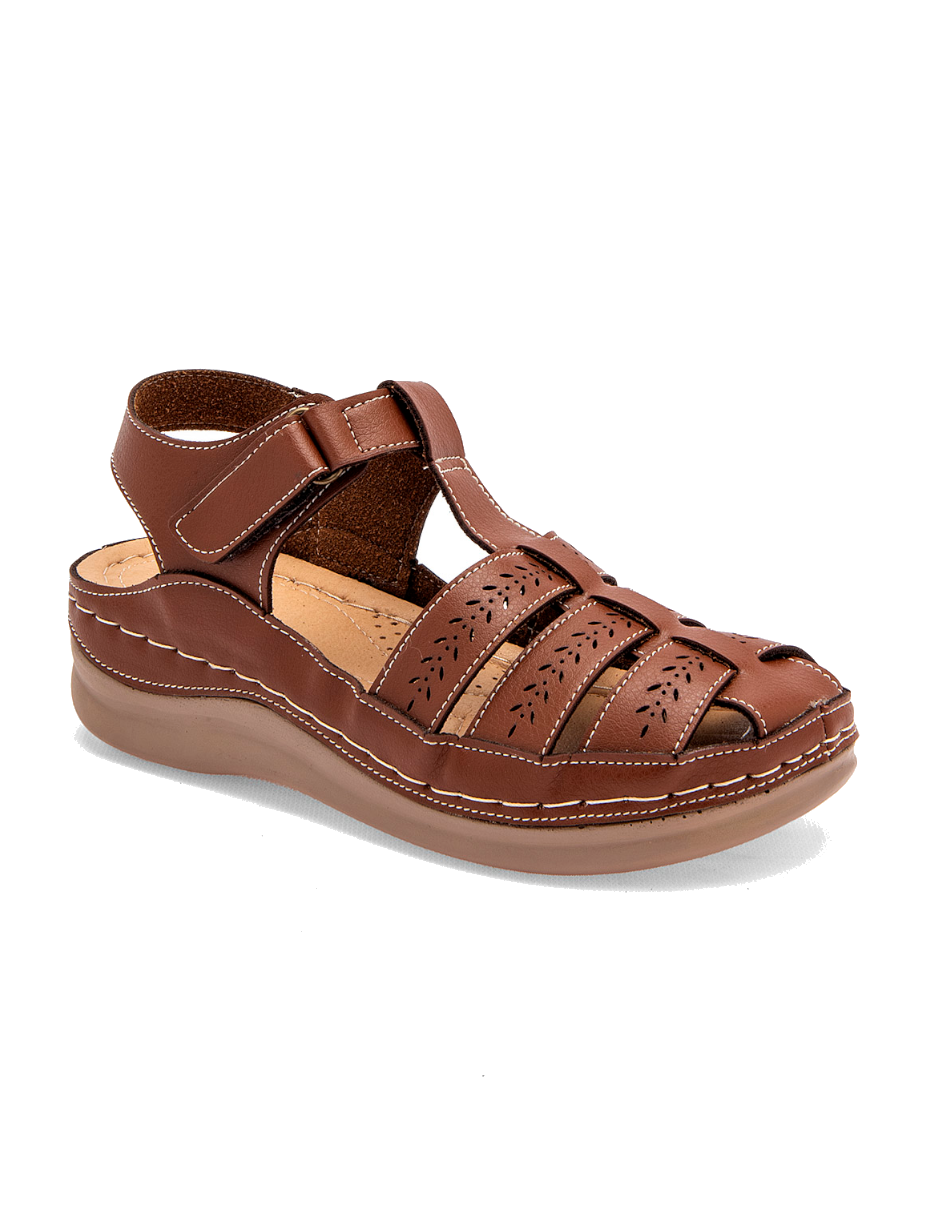 sandalia gladiador mujer color cafe