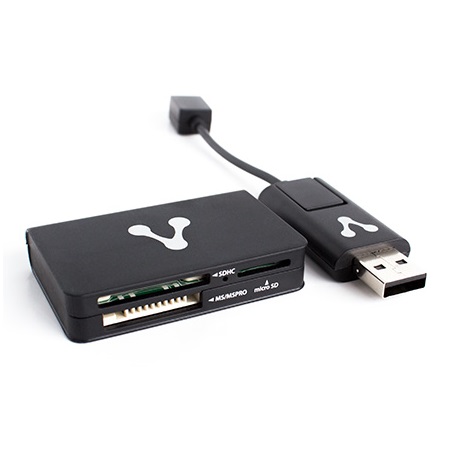 Lector Tarjetas De Memoria Externo Vorago CR-300 OTG USB/Micro-USB