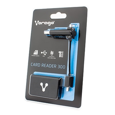 Lector Tarjetas De Memoria Externo Vorago CR-300 OTG USB/Micro-USB