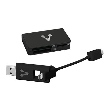 Lector Tarjetas De Memoria Externo Vorago CR-300 OTG USB/Micro-USB