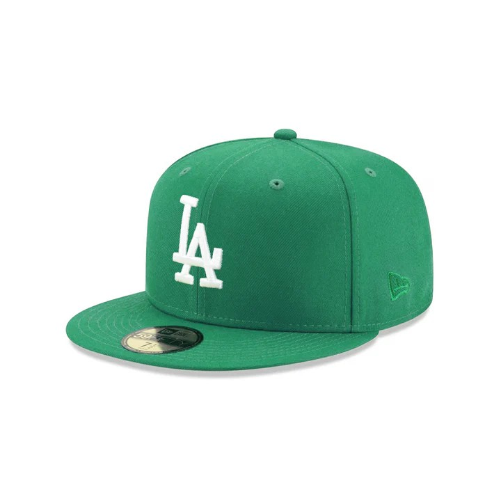 Gorra New Era Los Angeles Dodgers Kelly Green On White 59Fifty Fitted  - 7 