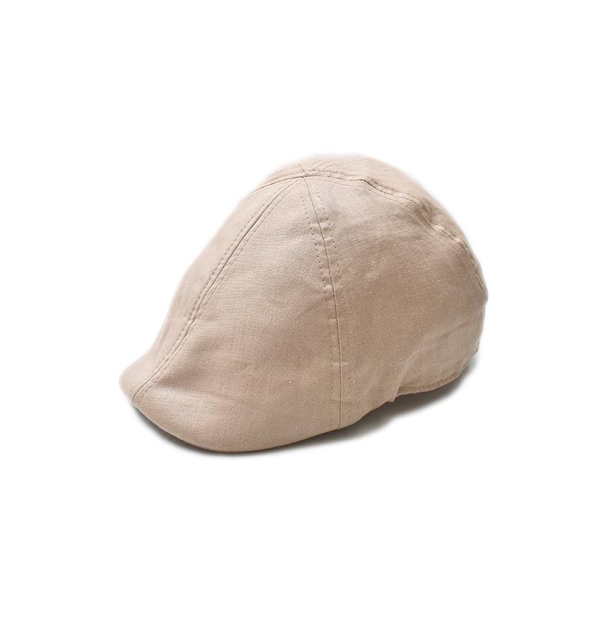 Gorra Boina Beige de Lino Para Caballero