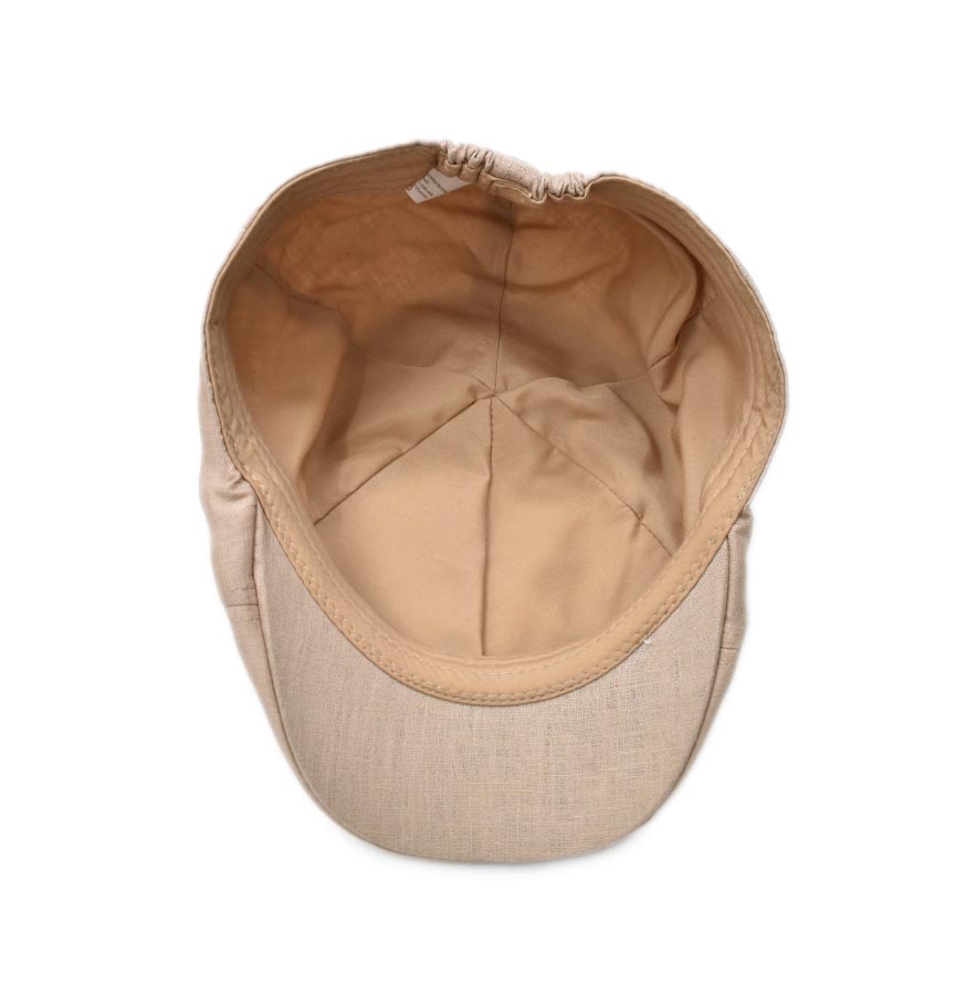 Gorra Boina Beige de Lino Para Caballero