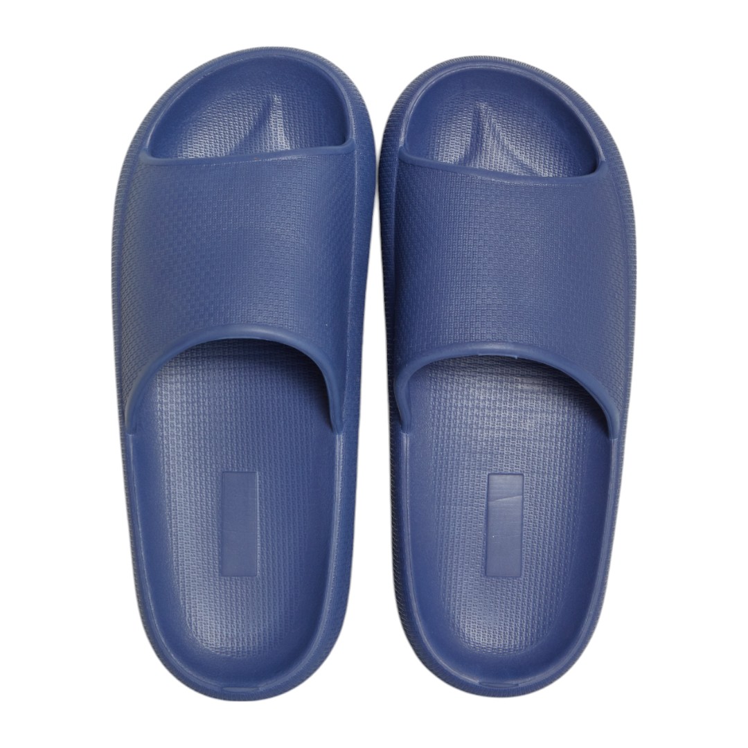 Sandalia Azul Marino Devendi Chancla Pantufla Eva Plataforma 4cm Confort