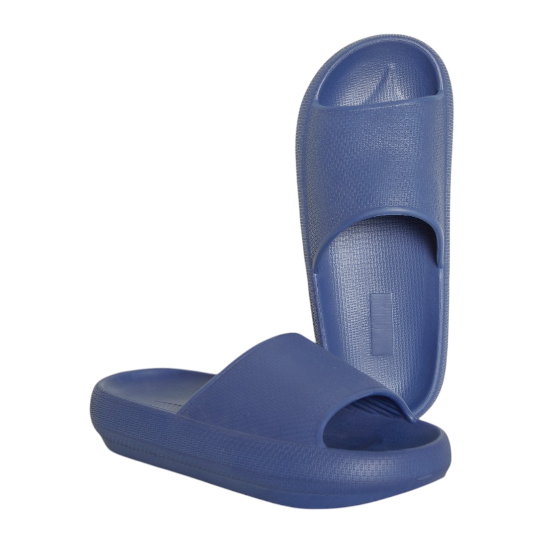 Sandalia Azul Marino Devendi Chancla Pantufla Eva Plataforma 4cm Confort