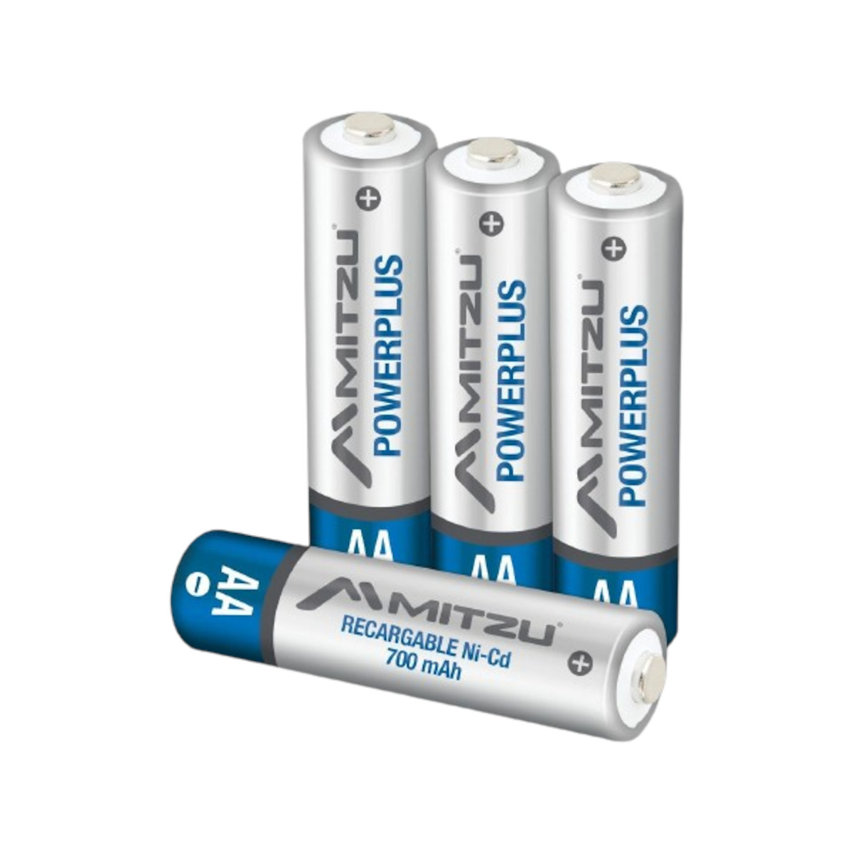 Cargador Mitzu MC-210 con 4 Pilas Recargables AA 700 mAh