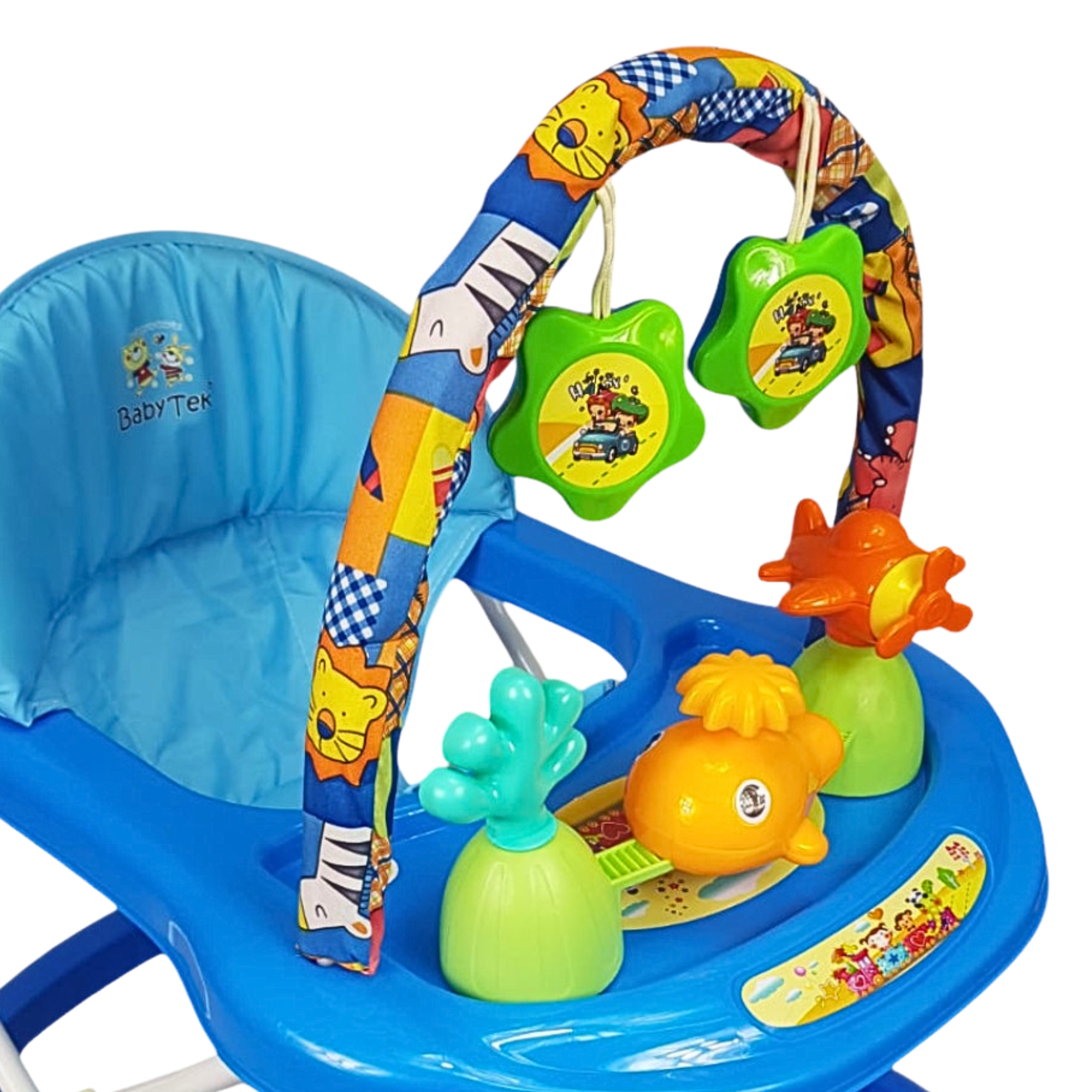 Andadera para Bebe Plegable, Andador 8 Llantas de Gel Ballena - Azul