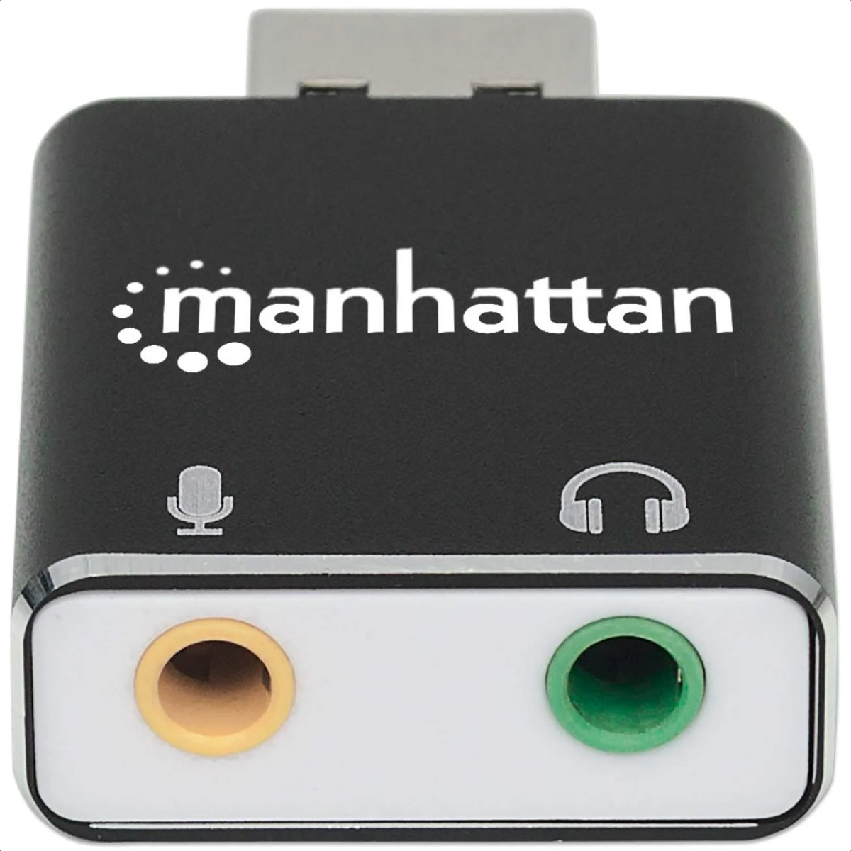 Convertidor Adaptador de Audio Manhattan Estereo USB a 3.5mm Alta Velocidad 152754