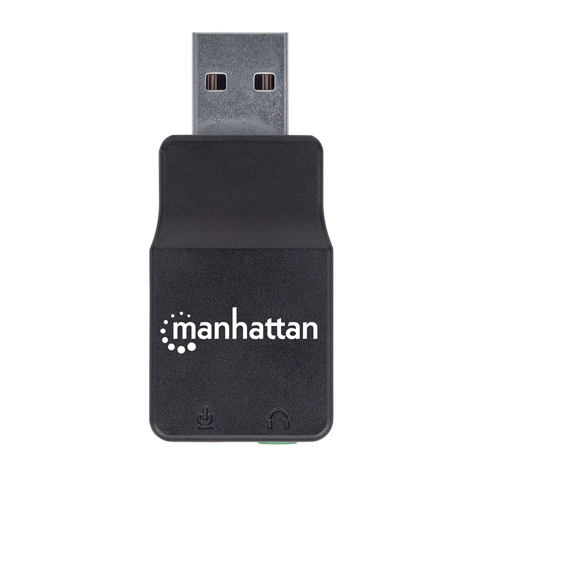 Convertidor Adaptador de Audio Manhattan Estereo USB a 3.5mm Alta Velocidad 152754