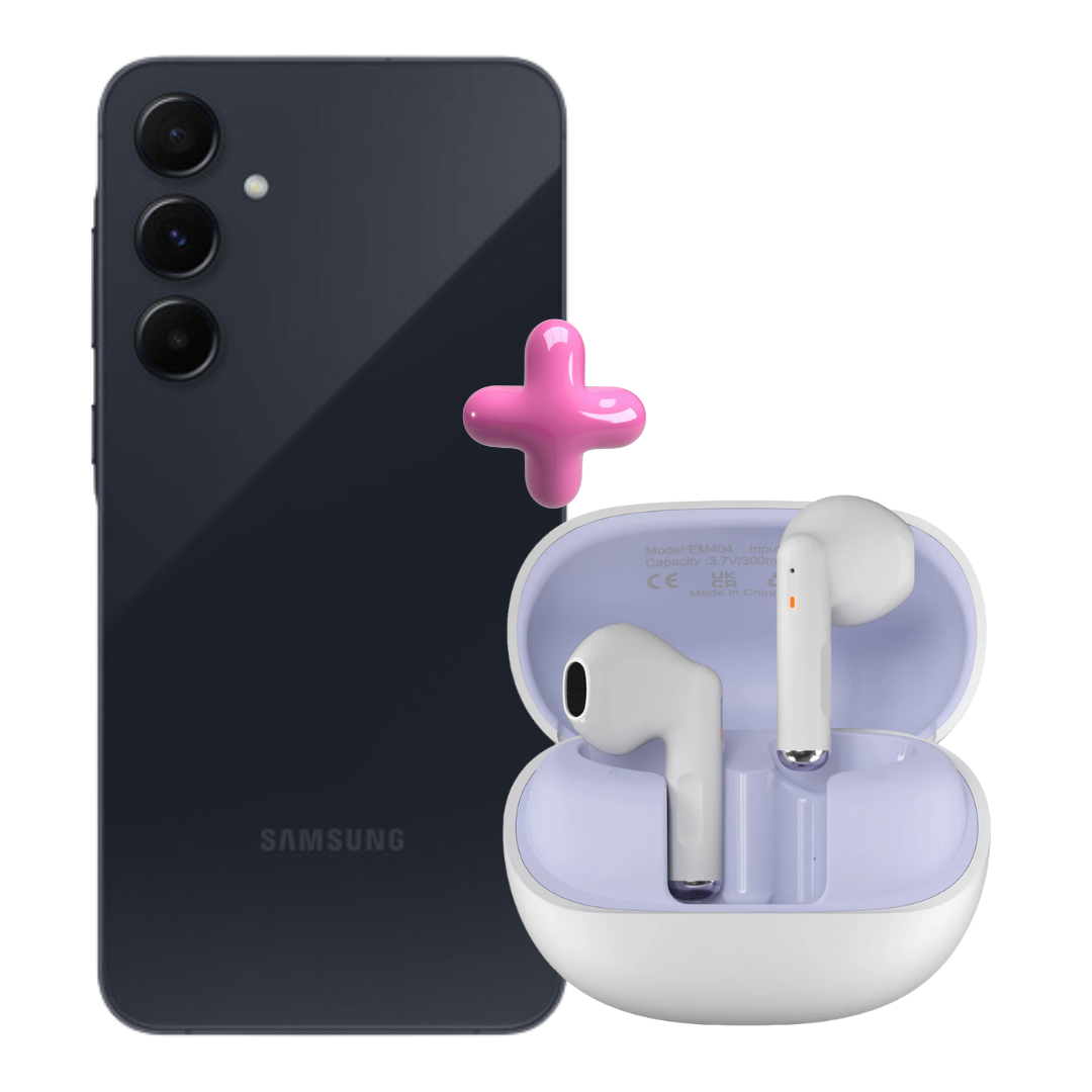 Combo Samsung A55 Negro 256 + Devia Audifonos Tws M7 