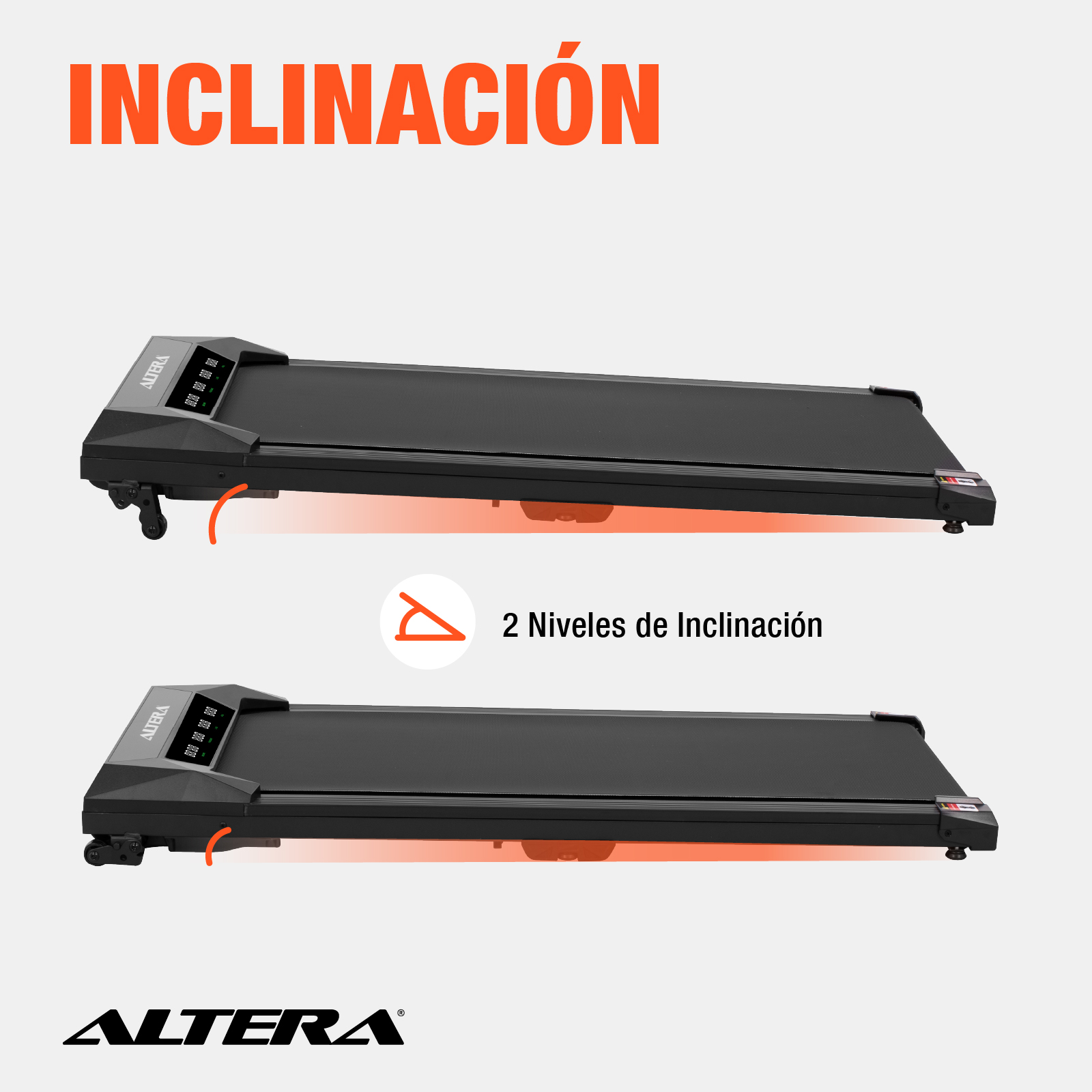 Caminadora Electrica Altera Portatil Walking Pad Inclinación