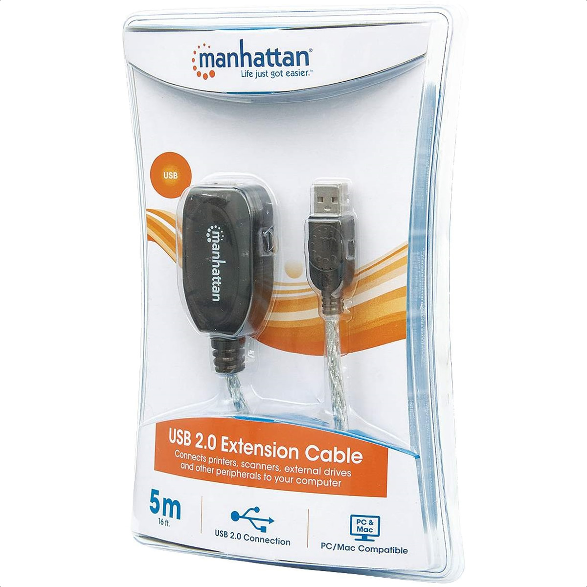 Cable USB Manhattan Extension Activa 5 Metros 519779
