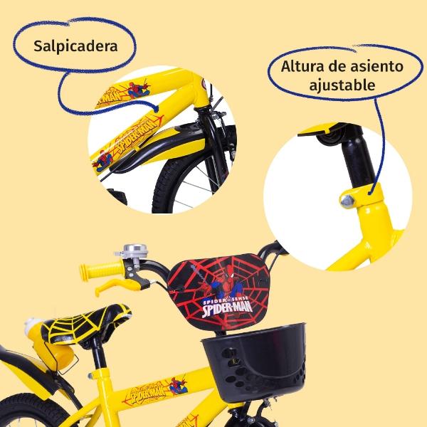 Aeiou Bicicleta Para Niños Qk-12 R20 Con Canasta amarilla