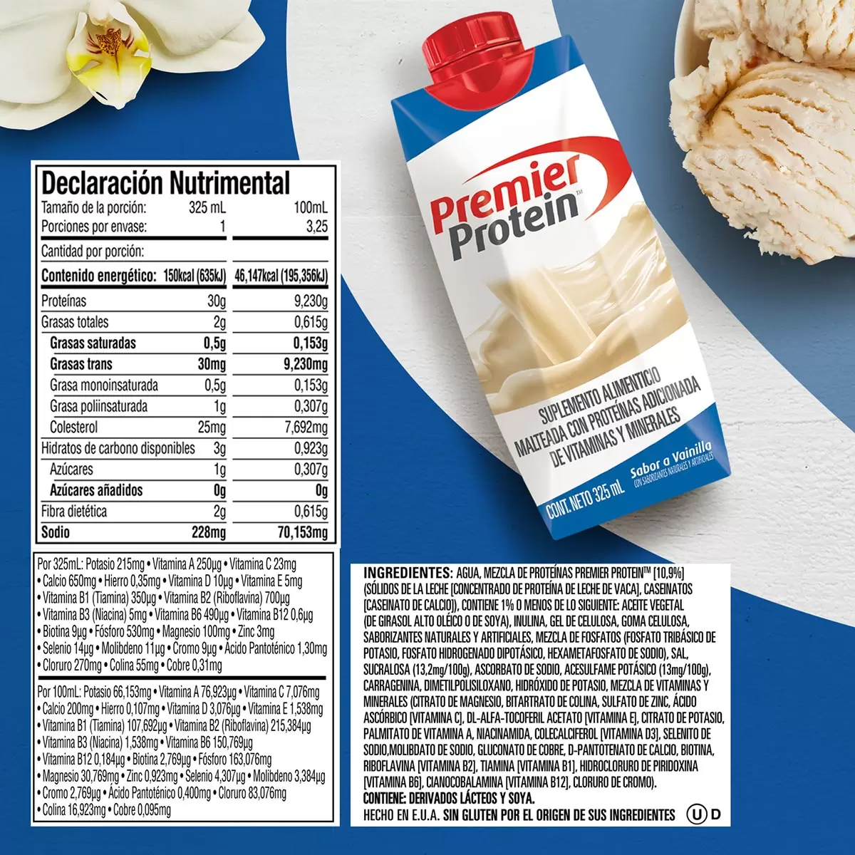 Batido De Proteína Premier Nutrition Vainilla 325ml 18pz
