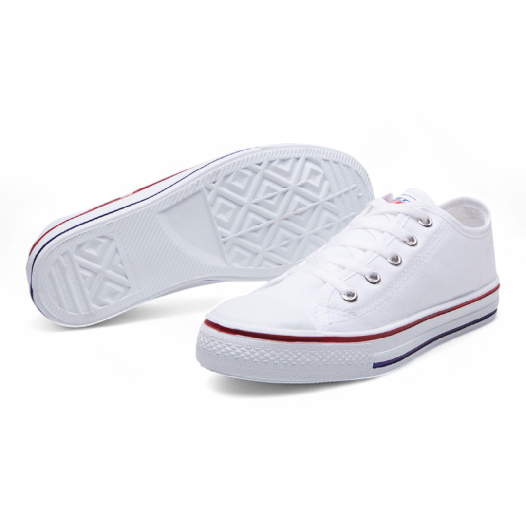 Tenis Casuales Blancos de Tela Confort Unisex Calzado Watanabe
