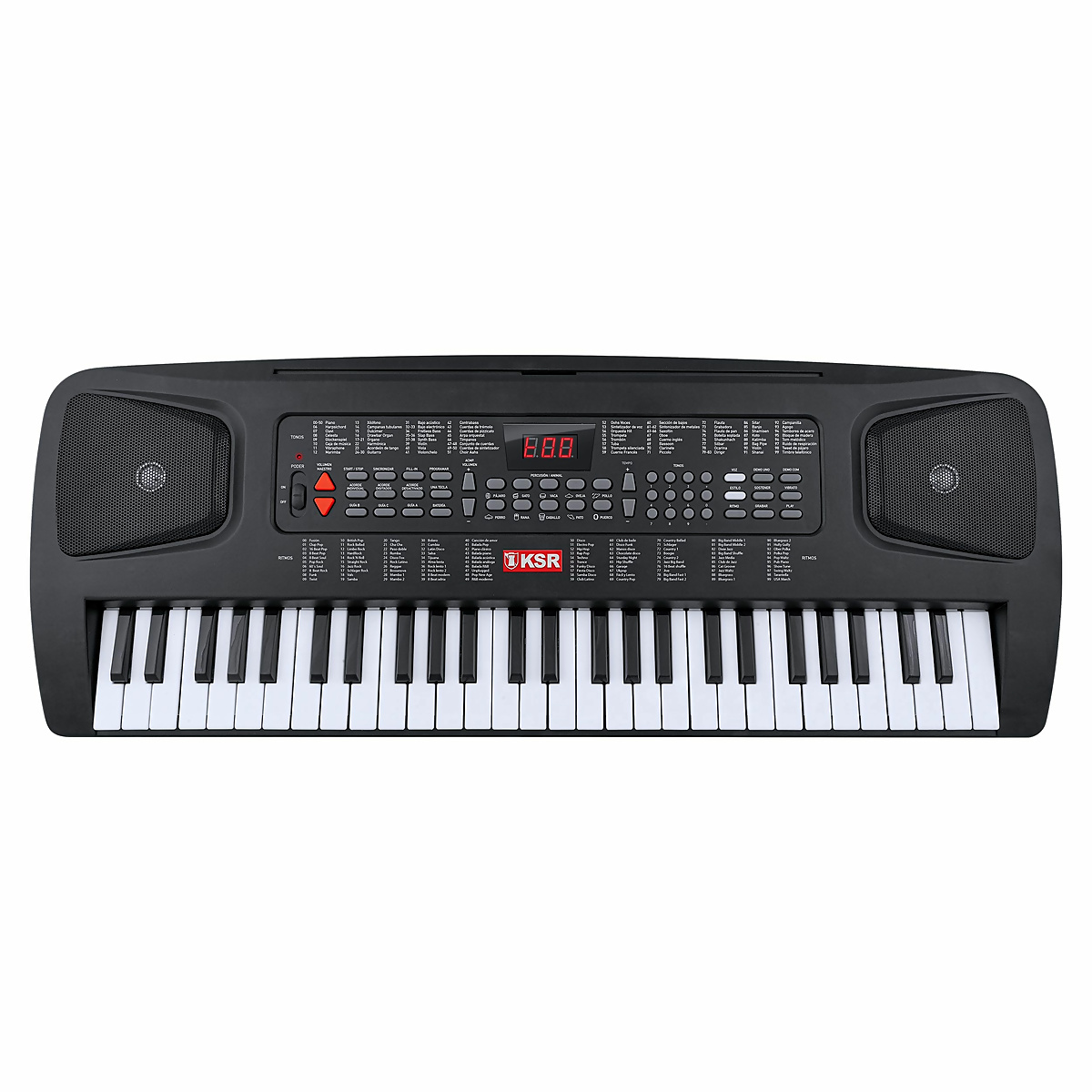 Teclado Musical Kaiser Con 54 Teclas De Alta Fidelidad Mtc-5 Color Negro