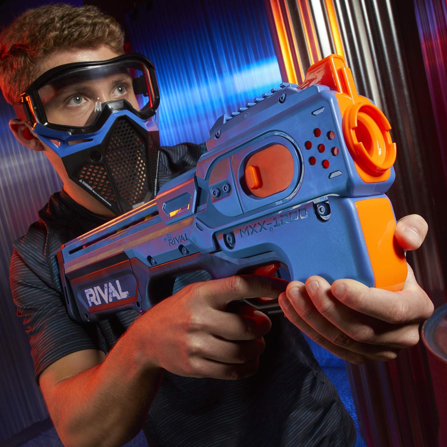 Pistola Lanzador Nerf Rival Charger MXX-1200 Motorizado Blaster 12 Redondas Velocidad de 100 FPS