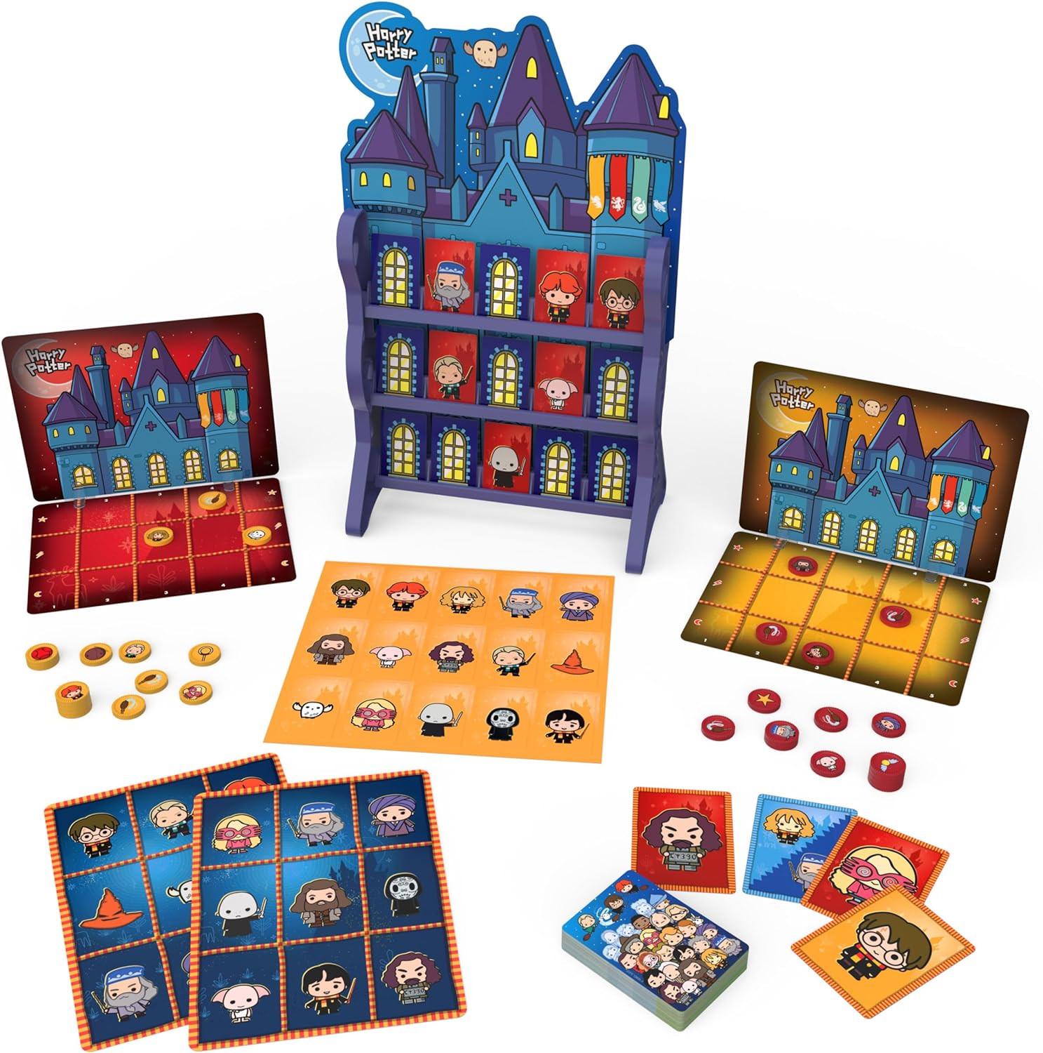 Wizarding World Juegos Harry Potter HQ Damas Tic TAC Toe Memory Match Go Fish Bingo Cartas Animales